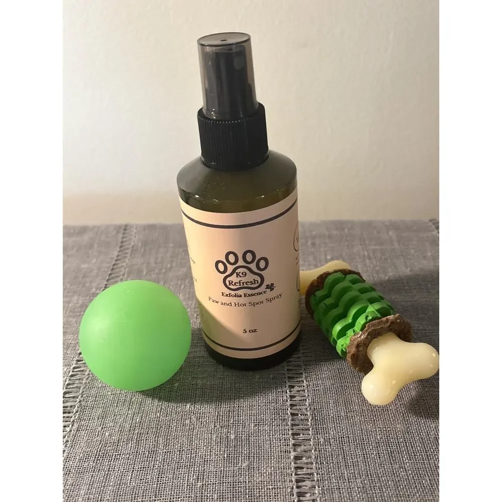 5oz K9 Refresh Paw & Hot Spot Spray by Exfolia Essence